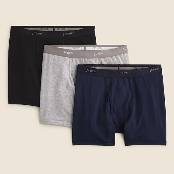 J. Crew Men's Stretch 4" Cotton Blend Boxer Briefs Three-Pack Size S NWT - Picture 1 of 3